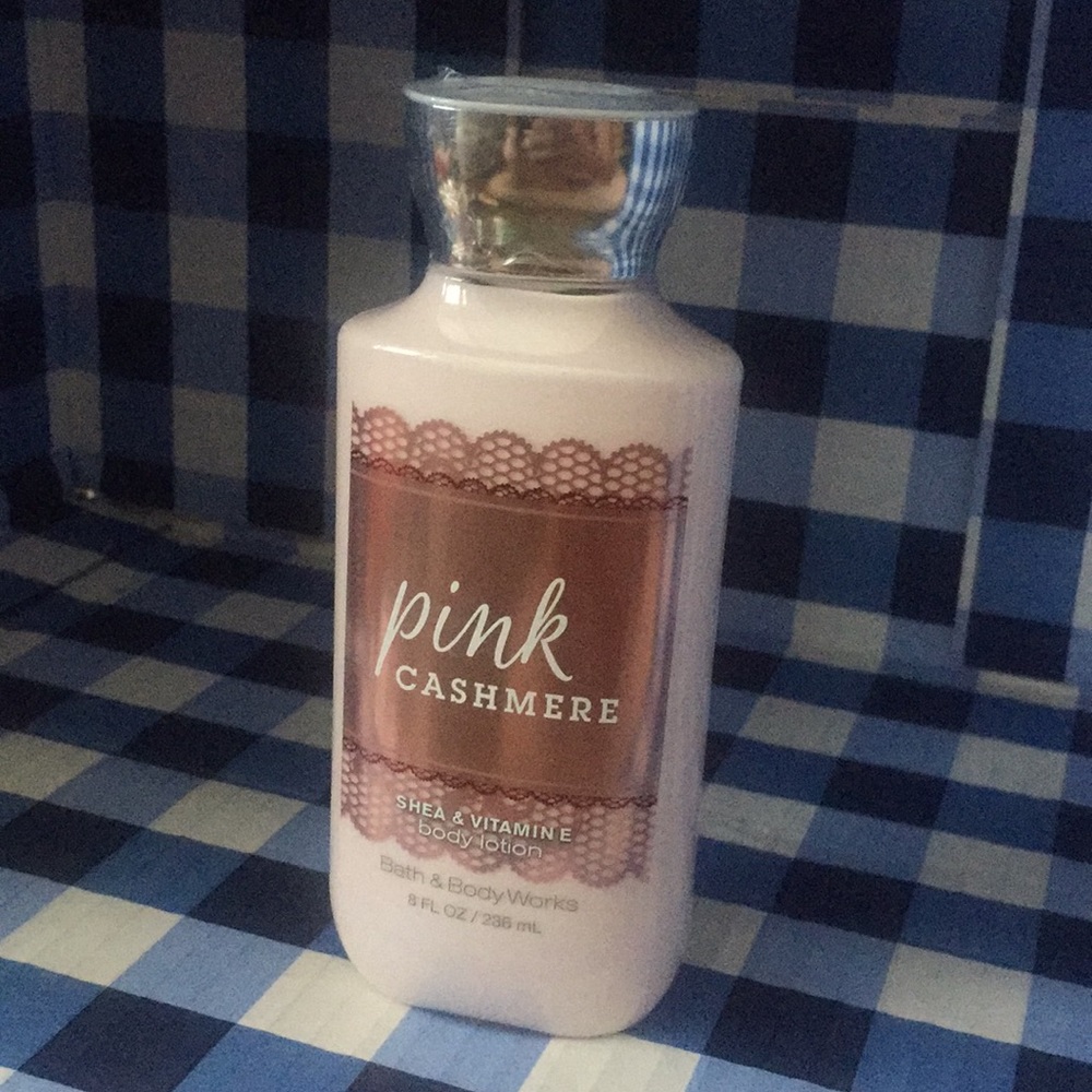 Brand new sealed rare full size Bath body works pink cashmere Shea vit e lotion